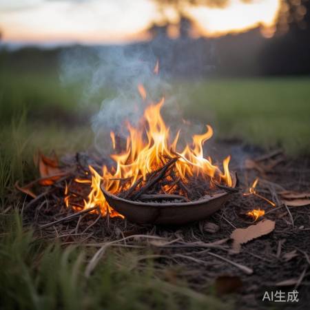 邻居烧包险燃草丛