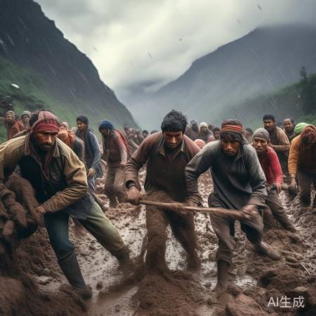 泥石流频发，村民团结互助