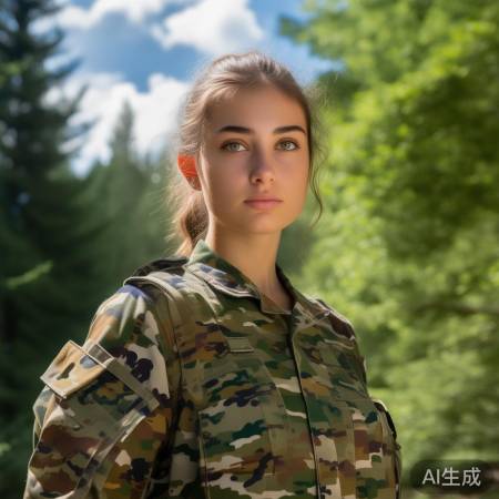女兵迷彩青春热血