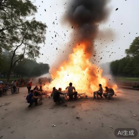 公园烧烤隐患引爆炸