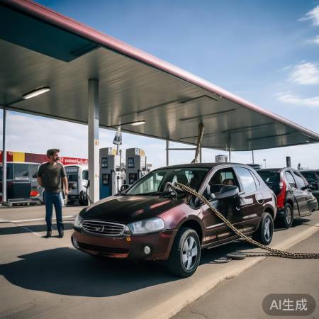 “350元拖车20米奇观”