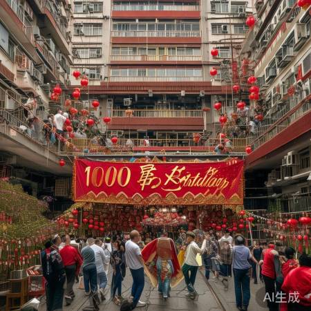 楼上百岁宴遇楼下婚宴，两家闹腾